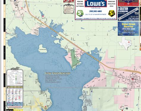 Select a specific location to view summary data sheets, a detailed map and volume information. Cedar Creek Lake Detail Map Liberty Marketing | Big ...