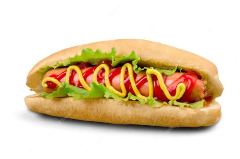 Premium Photo Barbecue Grilled Hot Dog With Yellow Mustard On White