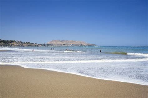 Beach In The District Of Miraflores In Lima Peru Stock Image Image