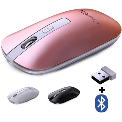 Malik Mouse Inalambrico Dual Bluetooth Usb Recargable Para Mac Win