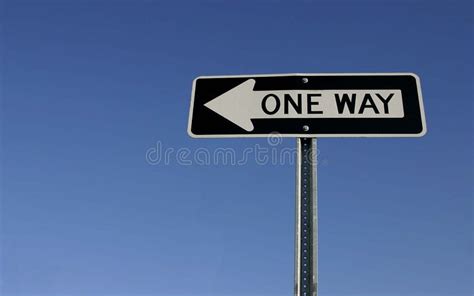 One Way Sign Black One Way Traffic Sign Framed Right With White Arrow