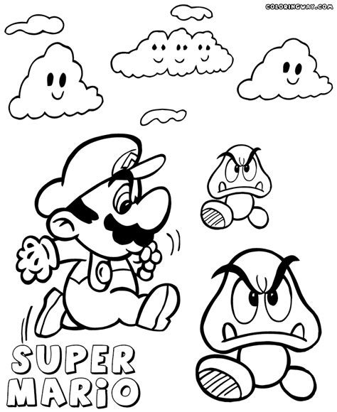 Super Mario Bros Coloring Page : Super Mario Bros coloring pages / He