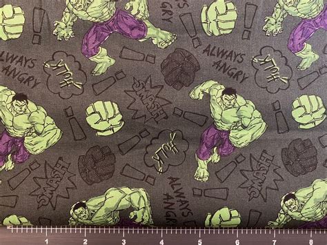 The Hulk Fabric Etsy