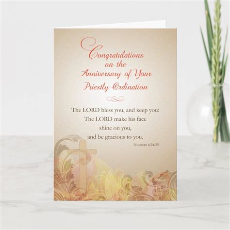 Anniversary Of Priestly Ordination Blessing Card Zazzle Happy
