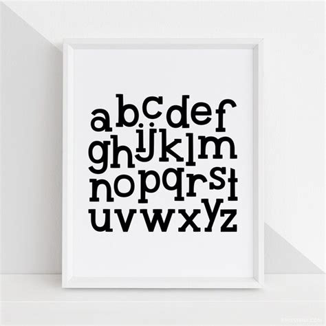 Alphabet Diy Printable Digital Wall Art Prints Childrens Etsy