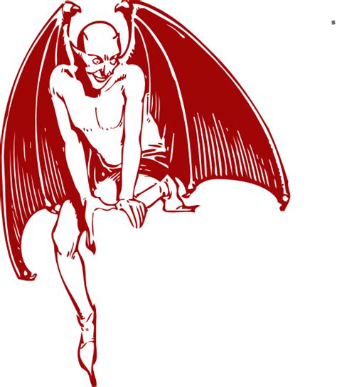 Red Devil Sitting Clip Art At Vector Clip Art Online