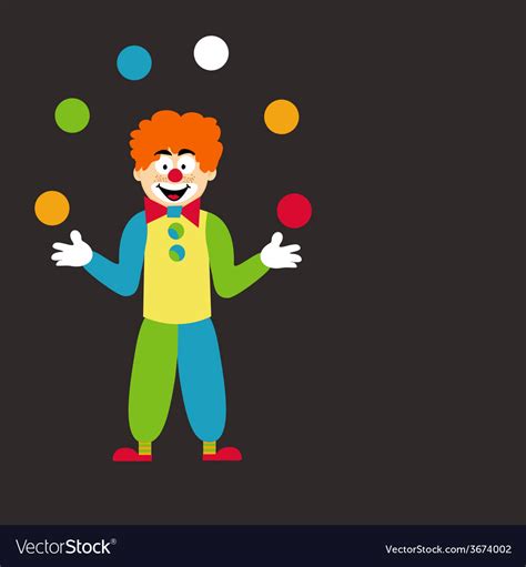 Clown Juggling Balls Royalty Free Vector Image