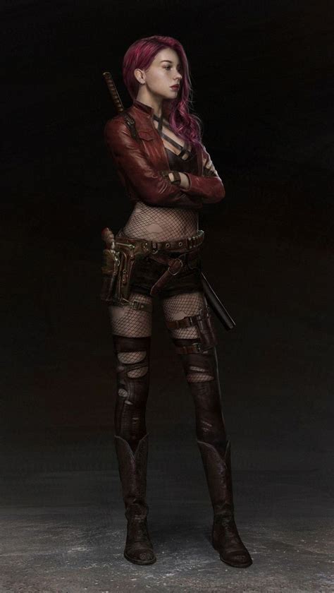 Vampire Hunter Art Воительницы Девушка из фэнтези Рыжеволосые девушки
