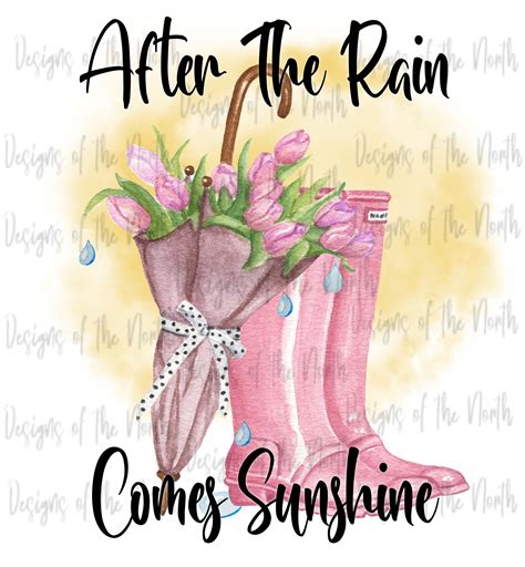 After The Rain Comes Sunshine Sublimation Spring Flowers Etsy Canada