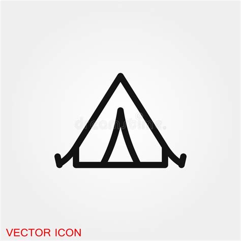 Camping Tent Icon Vector Sign Symbol For Design Stock Illustration