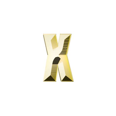 Uppercase X 3d Gold Text Effect Text Effect Lettering Capital Letter