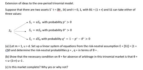 Extension Of Ideas To The One Period Trinomial Model