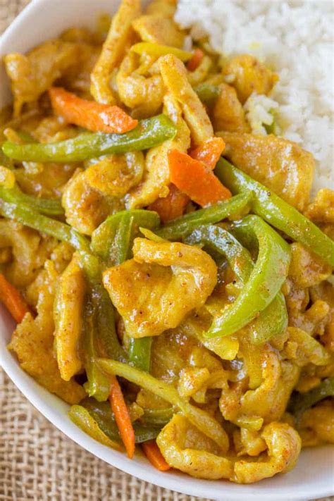 The chicken is tender, juicy and so delicious! Easy Curry Chicken - Dinner, then Dessert