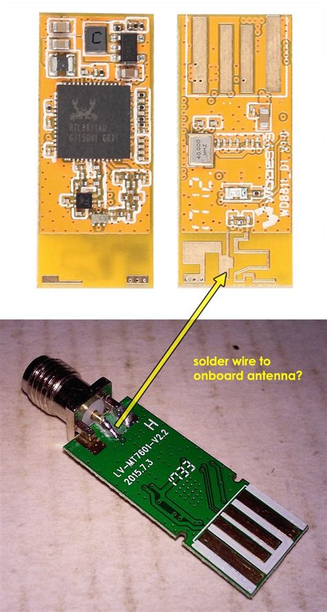 Antennas for 2.4 ghz band. soldering external antenna to wifi adapter? : AskElectronics