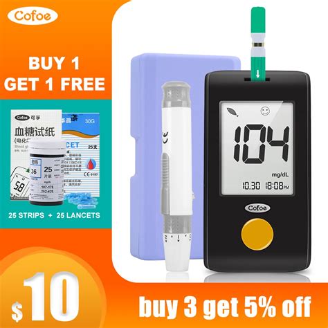 Cofoe Mg DL Glucometer Medical Diabetes Glucometer Free Test Strips