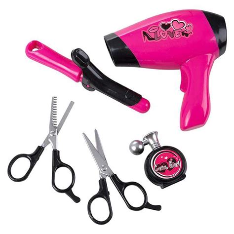 Kicko Hair Stylist Set For Girls 5 Pieces Kids Hairdresser Tools