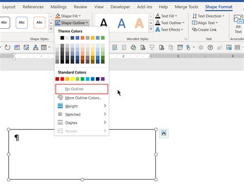 Remove Border From Text Box In Word 365 Microsoft Community