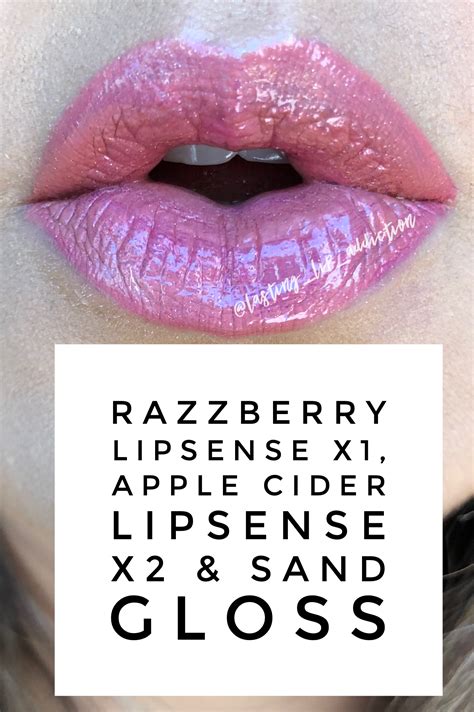 Layered Razzberry Lipsense X Apple Cider Lipsense X Topped With Sand