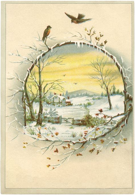Beautiful Winter Scene Download The Graphics Fairy