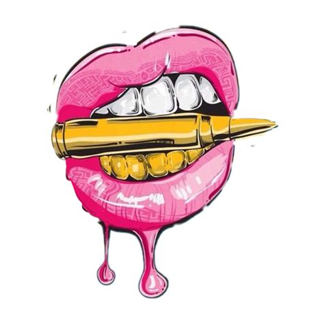 Smile, kiss, biting lip, licking. lips bullet - Sticker by Karleigh Marie Gelowitz