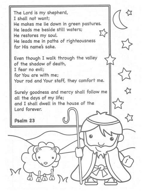 23 Psalm Coloring Page : 21 Psalm 23 Coloring Page Pictures | FREE