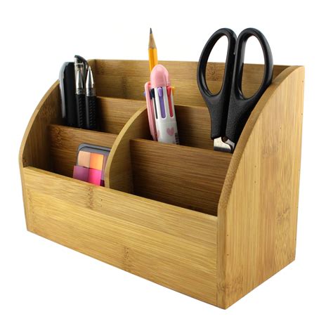 Take a look inside your office desk room to add some envy and street credits. Homex Bamboo Desk Organizer with Pencil Holder | HOMEX