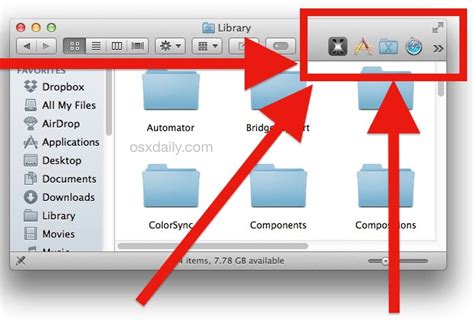 Add Items To The Mac Finder Window Toolbar With A Drag And Drop Trick