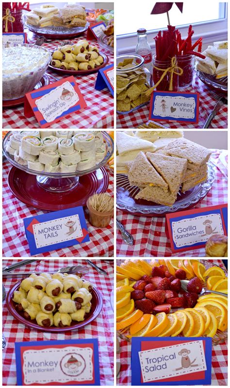 Best fun monkey baby shower ideas. and the food for my sock monkey baby shower. :) The red ...