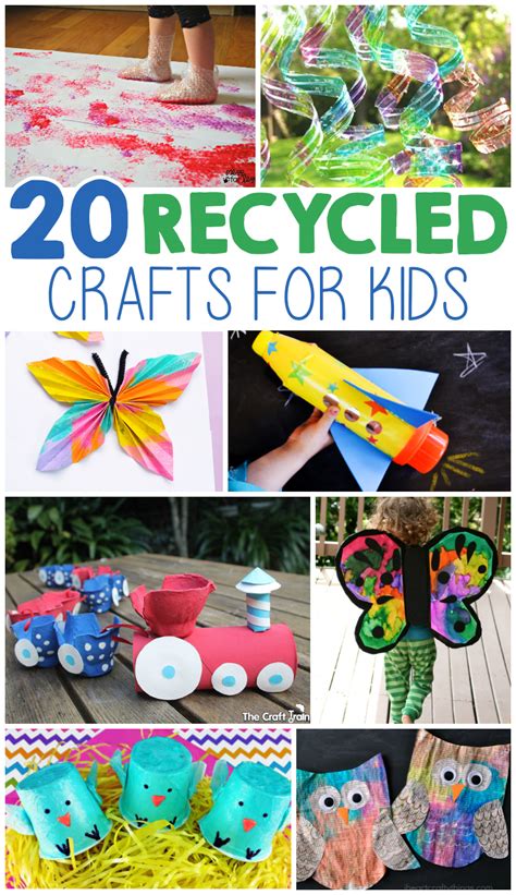 20 Kids Crafts From Recycled Materials Recycling Projects For Kids