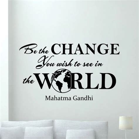 Buy Mahatma Gandhi Quote Wall Decal Be The Change You