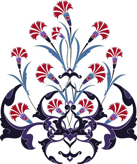 Traditional Ottoman Turkey Turkish Tulip Design Stock Vector Image