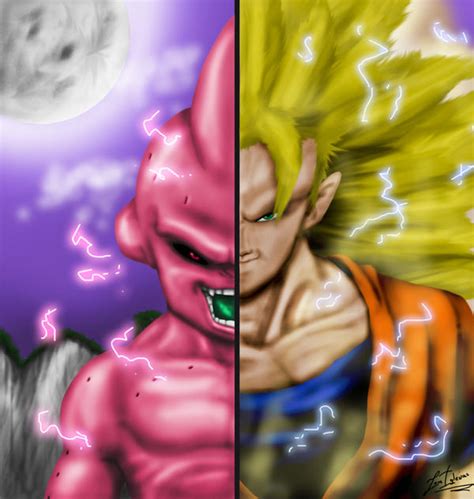 Kid Boo Vs Goku Ssj3 By Juaniglesias90 On Deviantart