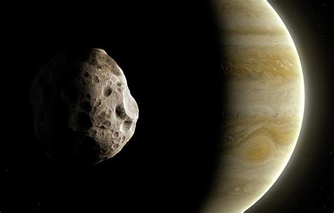 Artwork Of Jovian Moon Amalthea Photograph By Mark Garlickscience