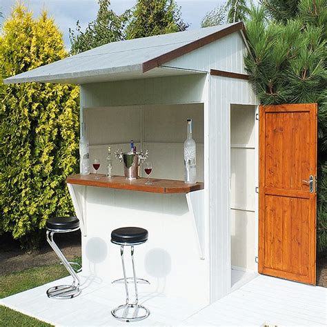 This outdoor bar is absolutely luxurious. 6 x 4 Shire Garden Bar and Store - elbec garden buildings