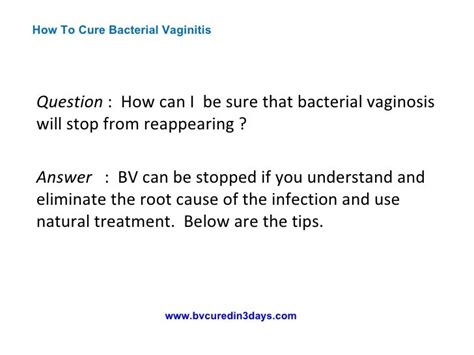 How To Cure Bacterial Vaginitis