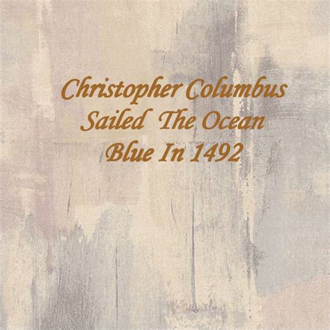 Christopher Columbus Sailed The Ocean Blue In 1492 Book 131232 Bookemon