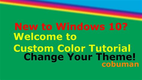 How To Change Windows 10 Color Accent Theme And Icon Size Beginner