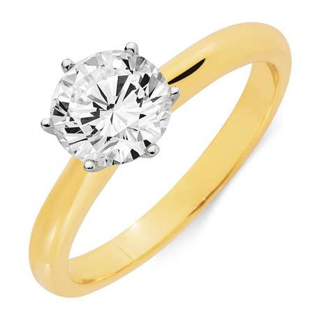 Certified Solitaire Engagement Ring With A Carat Tw Diamond In