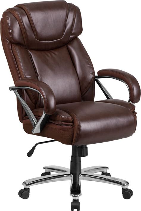 Big & tall office chairs are designed to accommodate larger and taller body types. Big & Tall Brown Leather Executive Office Chair Extra Wide ...