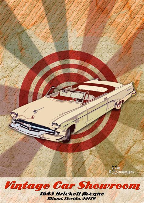Vintage Car Poster By Czodesigns On Deviantart