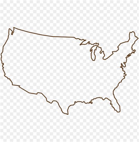 United States Outline Png Usa Map Outline Svg 600x383 Png Download