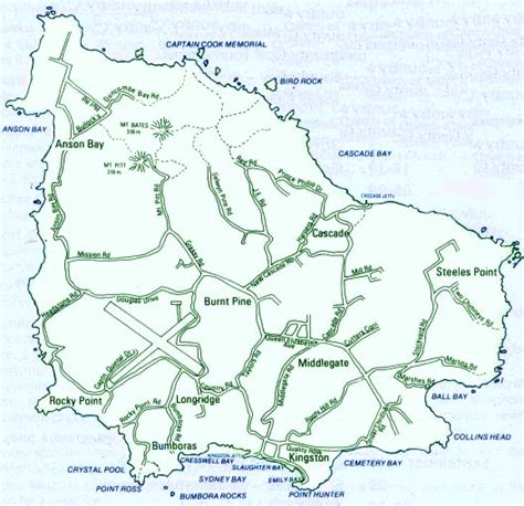 Islas Norfolk Mapas GeogrÁficos De Islas Norfolk Nueva Zelandia
