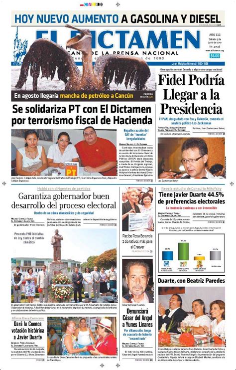 Periódico El Dictamen México Periódicos De México Edición De Sábado