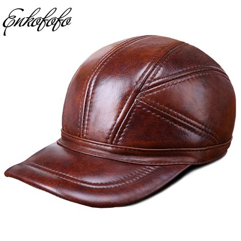 Quality Cowhide Genuine Leather Baseball Cap Men Snapback Hats
