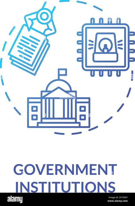 Government Institutions Concept Icon Stock Vector Image And Art Alamy