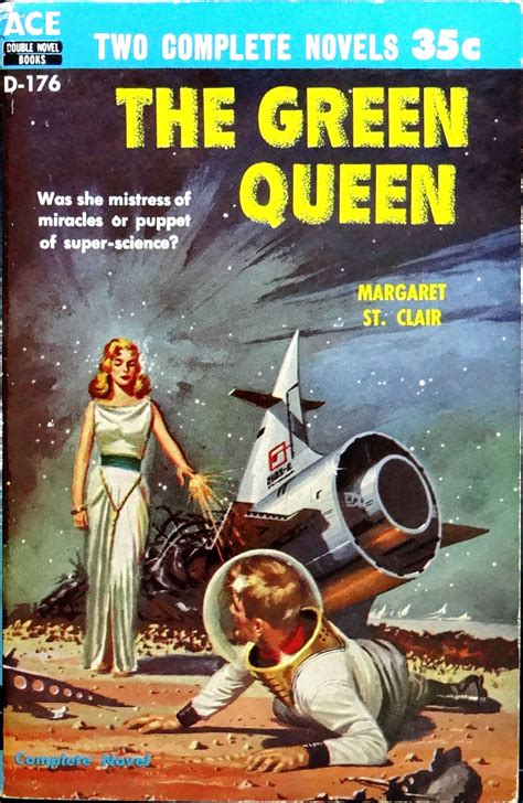 The Green Queen Pulp Cover Science Fiction Vintage Art Paperback Science Fiction Artwork