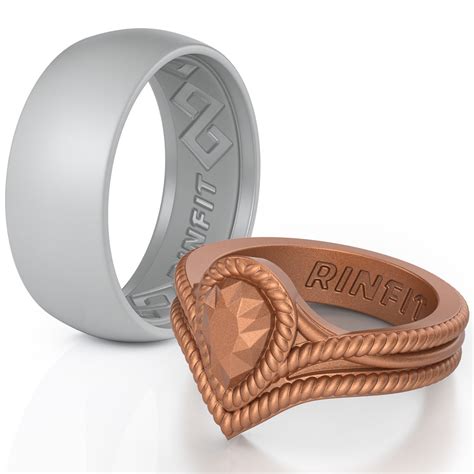 couple bundle silicone wedding rings set 60 rinfit silicone wedding rings