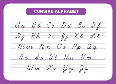 Cursive Letters Chart Printable