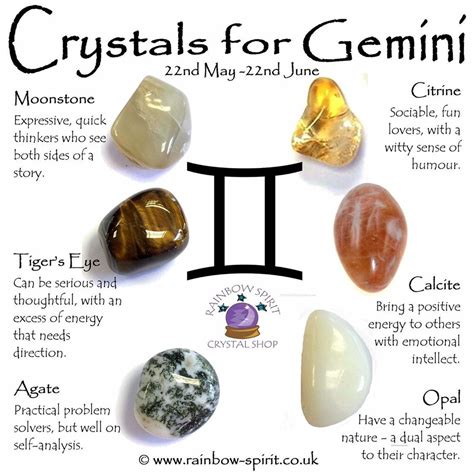 Gemini Birthstones Crystal Set Etsy Zodiac Stones Crystals Gemini