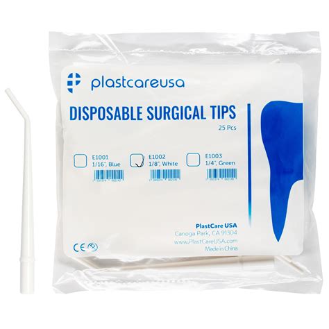 18″ Medium White Surgical Aspirator Tips Plastcare Usa